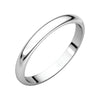 02.50 mm Half Round Band in Platinum ( Size 5.5 )