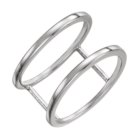 14k White Gold Freeform Ring Size 7
