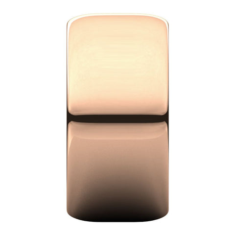 14k Rose Gold 10mm Half Round Band, Size 7