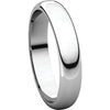 Sterling Silver 4mm Half Round Band, Size 10