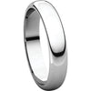 Sterling Silver 4mm Half Round Band, Size 6.5