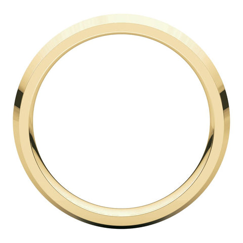 14k Yellow Gold 4mm Knife Edge Comfort Fit Band, Size 10