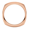 14k Rose Gold 8mm Square Comfort Fit Band, Size 11