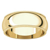 18k Yellow Gold 7mm Milgrain Band, Size 9