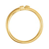 14k White Gold .06 CTW Diamond Bar Ring, Size 7