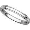 14k White Gold 2.5mm Comfort Fit Edge Band , Size 6.5