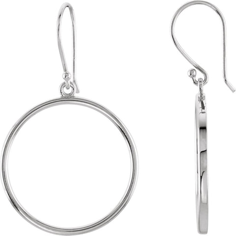 Sterling Silver Circle Shaped Earrings