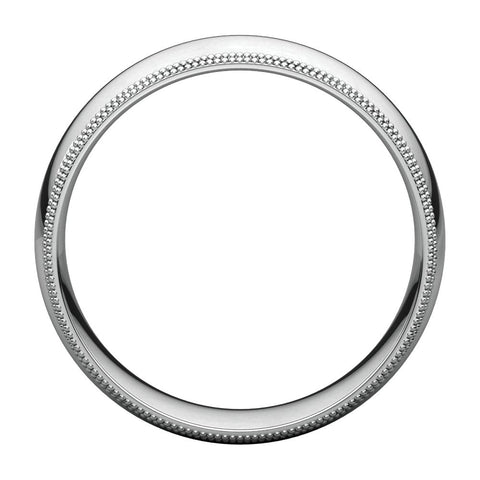 Sterling Silver 7mm Double Milgrain Comfort Fit Band, Size 7