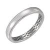 14k White Gold 4mm Lattice Design Band, Size 7