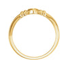 14k Yellow Gold Heart with Cross Chastity Ring Size 4