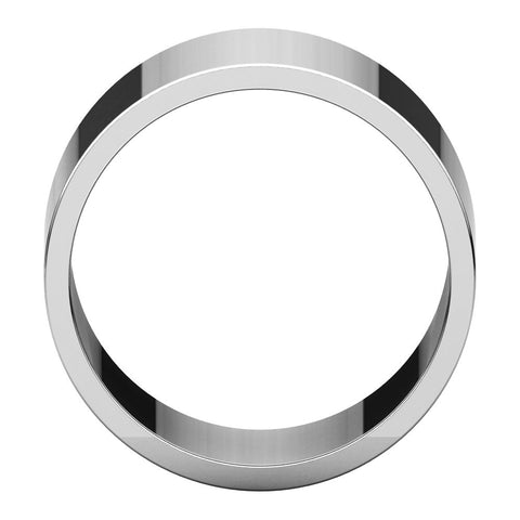 14k White Gold 12mm Flat Band, Size 8