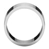 14k White Gold 12mm Flat Band, Size 10.5