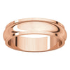 14k Rose Gold 5mm Half Round Edge Band, Size 9