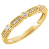 14k Yellow Gold 1/10 ctw. Diamond Stackable Ring, Size 7