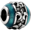Sterling Silver 10.75x10.45mm Decor Fleur de Lis Bead