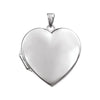 14K White Gold Heart Locket