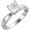1/2 ct. Princess-Cut Diamond Solitaire Tulipset Ring in 14k White Gold ( Size 6 )