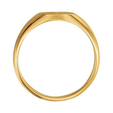 14k Yellow Gold 8x10mm Oval Signet Ring , Size 6