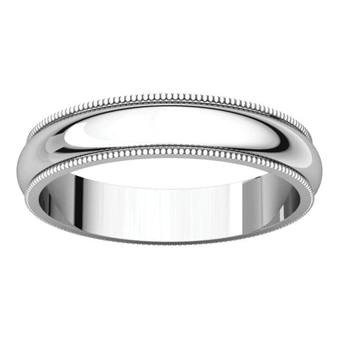Continuum Sterling Silver 4mm Milgrain Band, Size 6