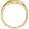 14k Yellow Gold 13mm Men's Signet Ring , Size 11