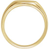 14k White Gold 13mm Men's Signet Ring , Size 11