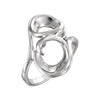 Metal Fashion Ring in 14k White Gold ( Size 6 )