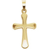 14k Yellow Gold 27x13.8mm Cross Pendant