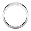 14k White Gold 8mm Flat Tapered Band, Size 8