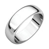 06.00 mm Half Round Wedding Band Ring in Sterling Silver (Size 10.5 )