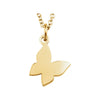 14k Yellow Gold Butterfly 18-inch Necklace