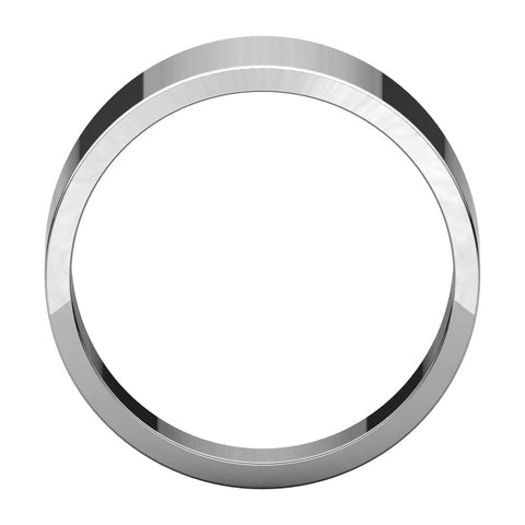 Sterling Silver 10mm Flat Tapered Band, Size 6