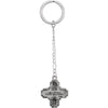 Sterling Silver 30x29mm Four-Way Medal Key Chain