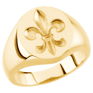14k Yellow Gold Signet Ring, Size 10
