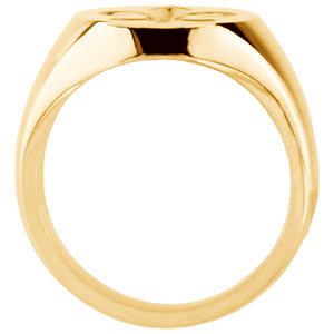 14k Yellow Gold Signet Ring, Size 10