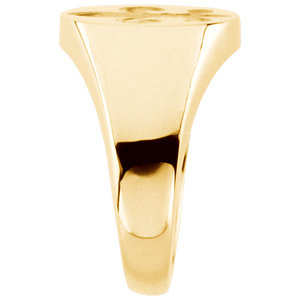 14k Yellow Gold Signet Ring, Size 10