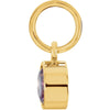 14k Yellow Gold Imitation Alexandrite Birthstone Charm