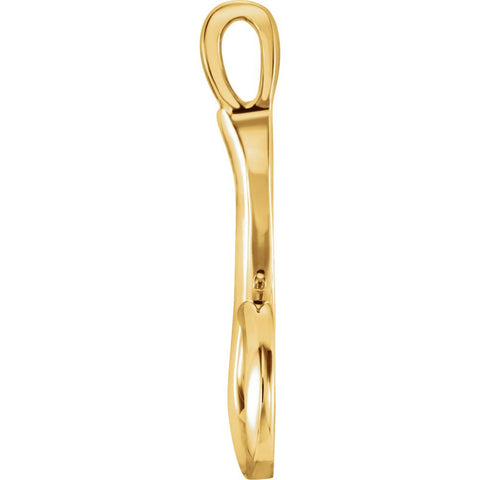14k Yellow Gold Freeform Pendant