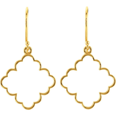 14k Yellow Gold Metal Fashion Earrings