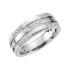 1/8 CTTW Diamond Ring in 14k White Gold (Size 6 )