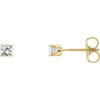 14k Yellow Gold 1/5 ctw. Diamond Kid's Earrings
