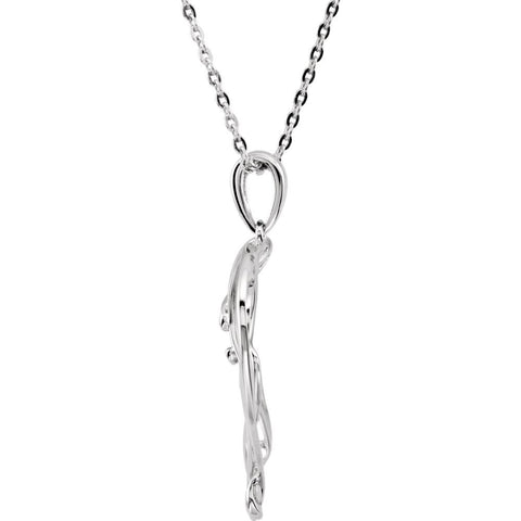 Sterling Silver A Fine-Tuned Heart 18" Necklace