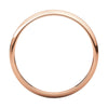 14k Rose Gold 2mm Half Round Light Band, Size 6