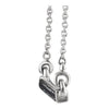 14k White Gold 1/6 CTW Black Diamond Bar 18" Necklace