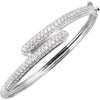3 CTTW Pav? Diamond Bangle Bracelet in 14k White Gold
