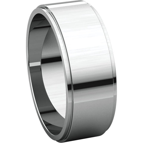 Palladium 7mm Flat Edge Band, Size 8.5