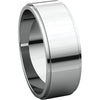 10k White Gold 7mm Flat Edge Band, Size 10