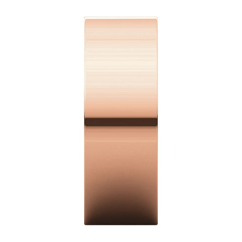 14k Rose Gold 7mm Flat Band, Size 5.5