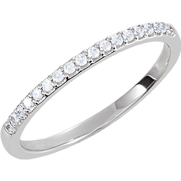 Sterling Silver Cubic Zirconia Band Size 7