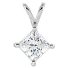 1/2 ct. Princess-Cut Diamond Solitaire Pendant in 14k White Gold