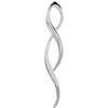 14K White Gold Freeform Pendant